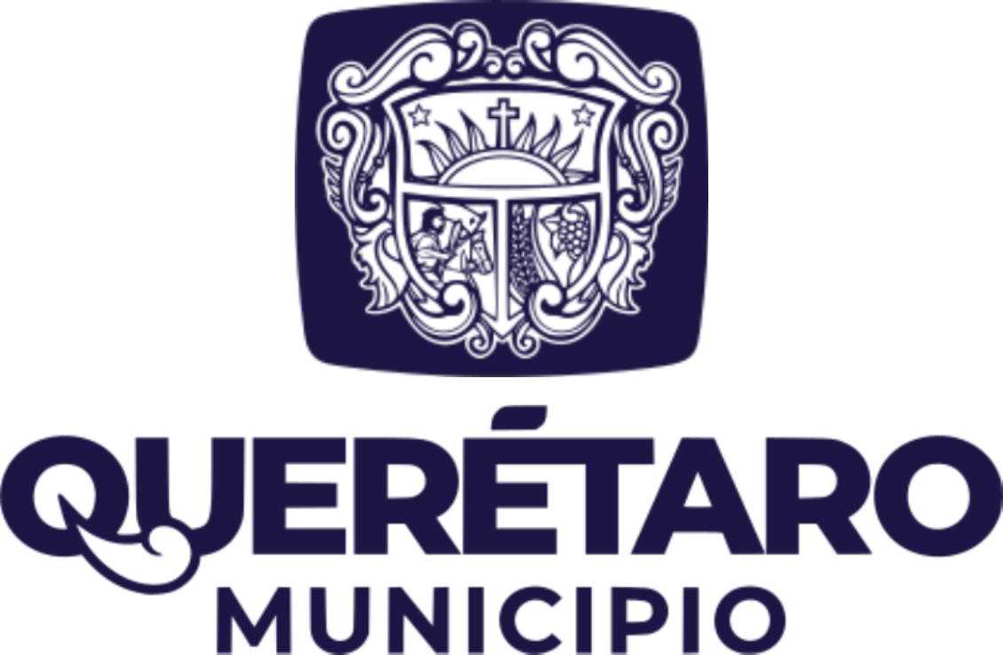 Logo Heráldica Municipio Qro Azul VERTICAL